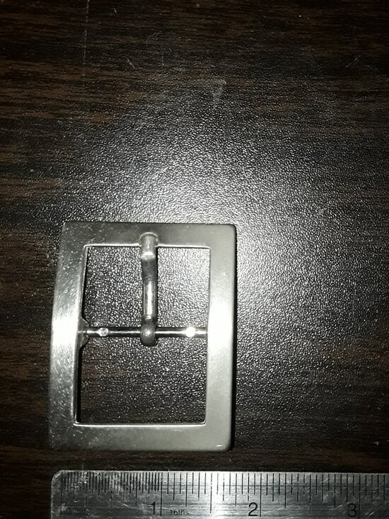 Rectangular Metal Belt Buckle | Made in Italy display picture 1